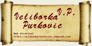Veliborka Purković vizit kartica